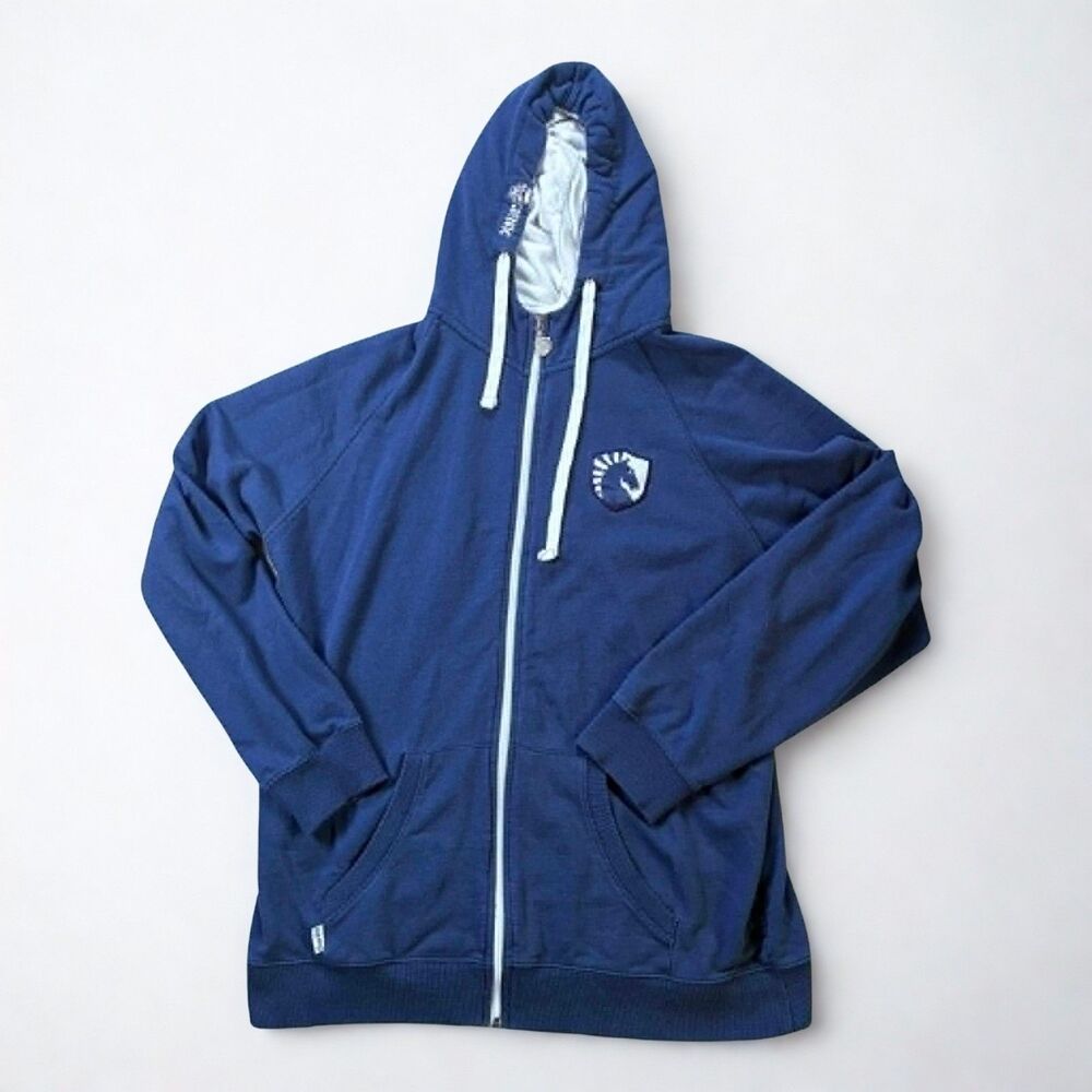 JINX Team Liquid Esports Full Zip Hoodie Mens 2XL Blue Gaming Sweatshirt